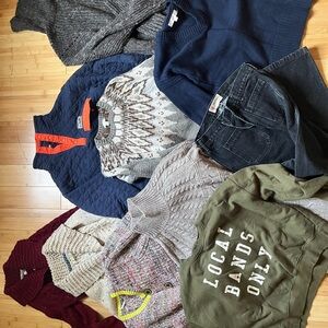 Patagonia Gray Crewneck Sweater Casual Knit